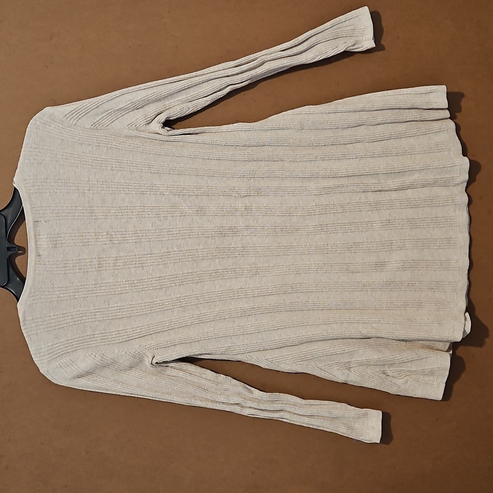 Style & Co. Cream Ribbed Tunic Top Small - Picture 8 of 8